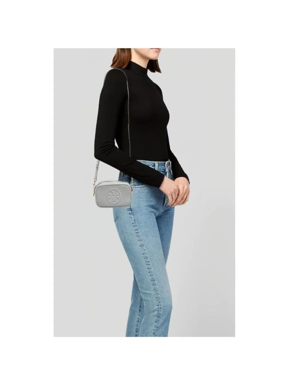 Tory Burch Perry Bombé Mini Bag Gray Heron OS